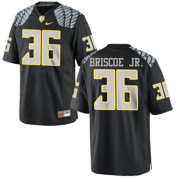 Men #36 Eric Briscoe Jr. Oregon Ducks College Football Jerseys-Black